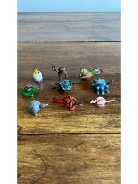 Mixed Lot of Painted Mini Bobble Head Animals